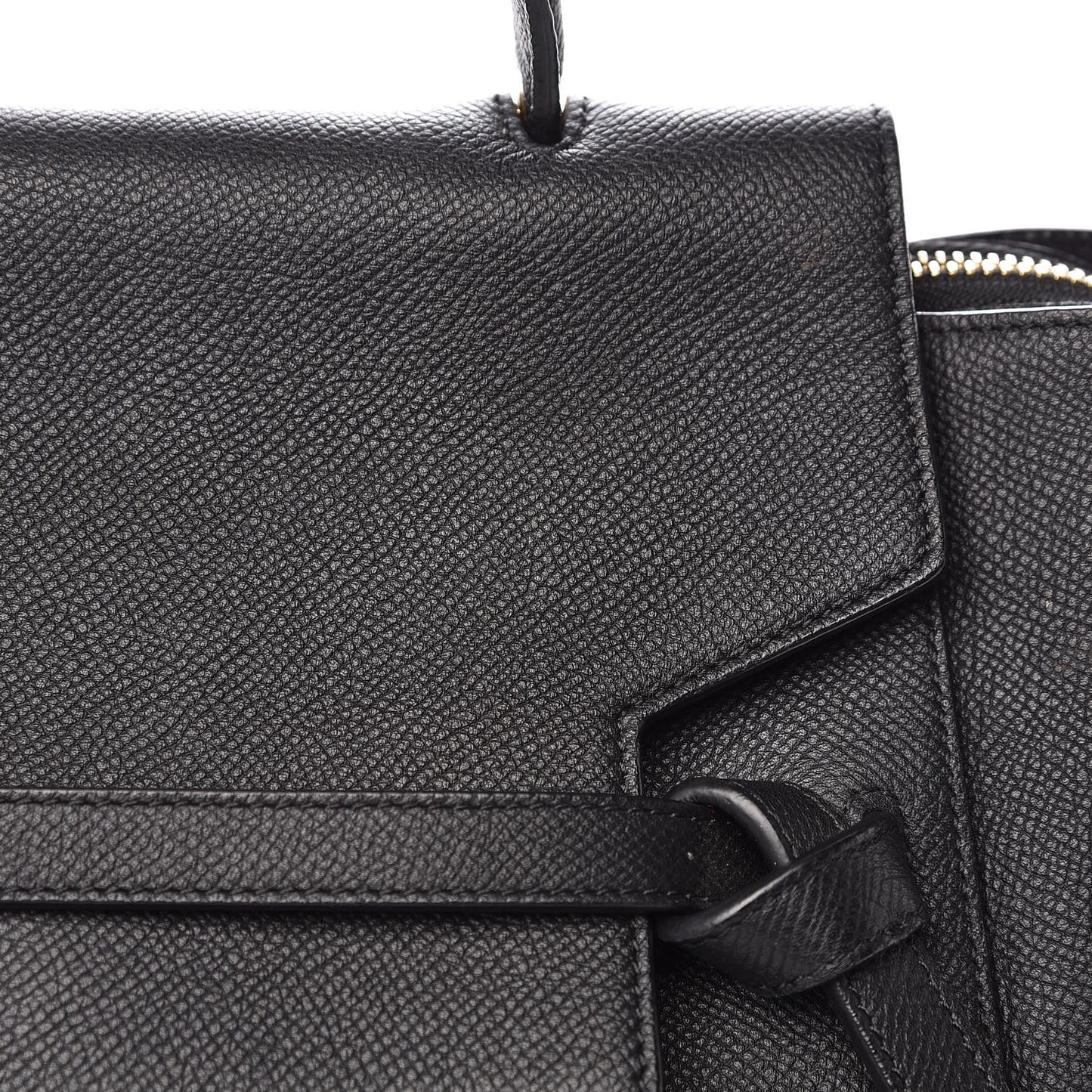 Grained Calfskin Mini Belt Bag Black