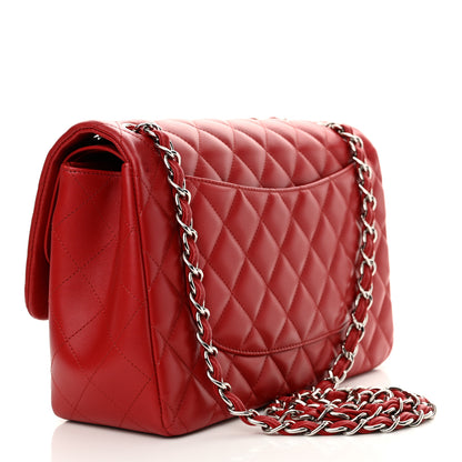 Chanel Lambskin Quilted Jumbo Double Flap Red 3 of 11