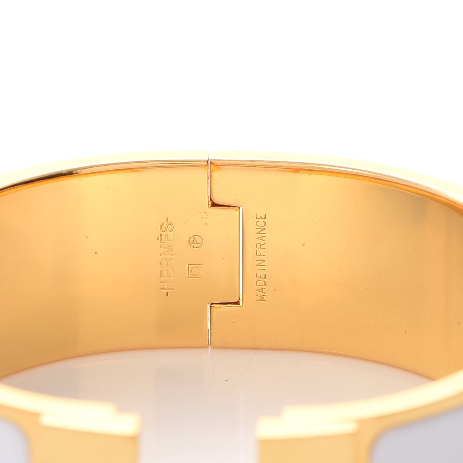 Hermes Enamel Wide Clic Clac H Bracelet PM White 4 of 5