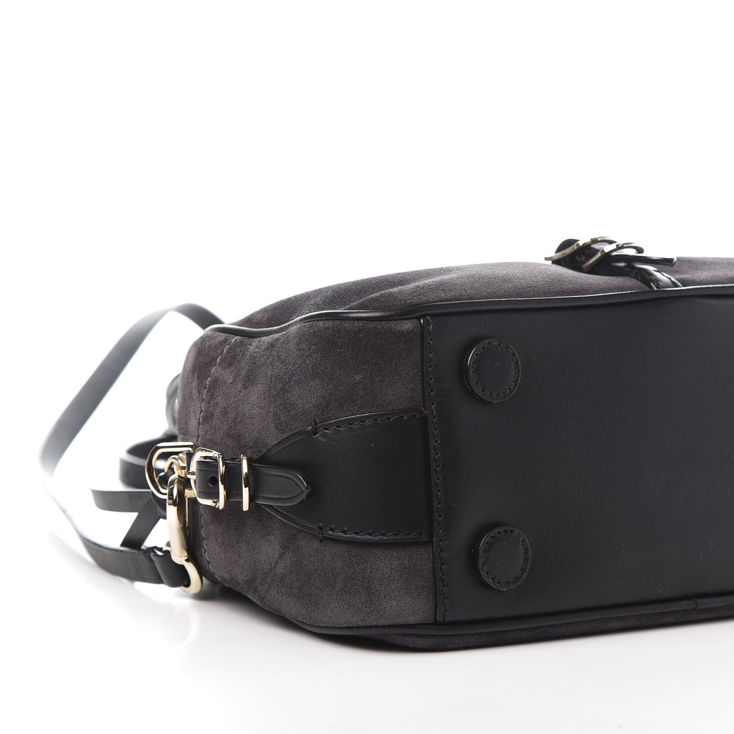 Jimmy Choo Suede Small Varenne Bowling Bag Dusk 9 of 11