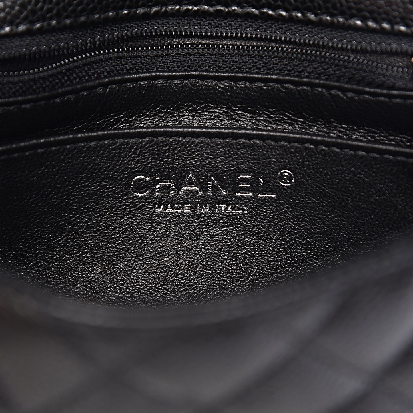Caviar Quilted Mini Square Flap Black
