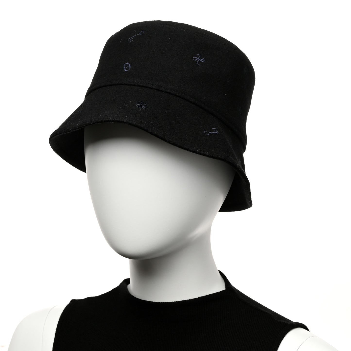 Cashmere Debbie Charms Bucket Hat 58 Black