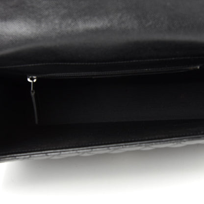 Saint Laurent Grain De Poudre Textured Mixed Matelasse Large Triquilt Monogram Monochrome Satchel Black 5 of 10
