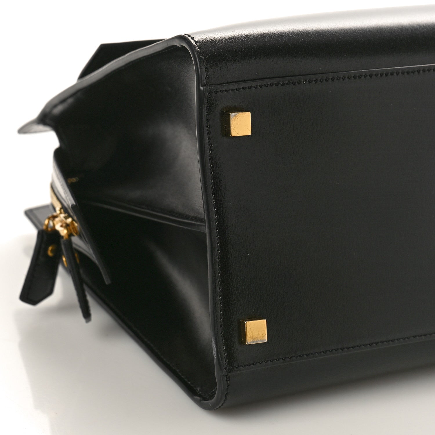 Saint Laurent Shiny Calfskin Medium Uptown Tote Black 9 of 11