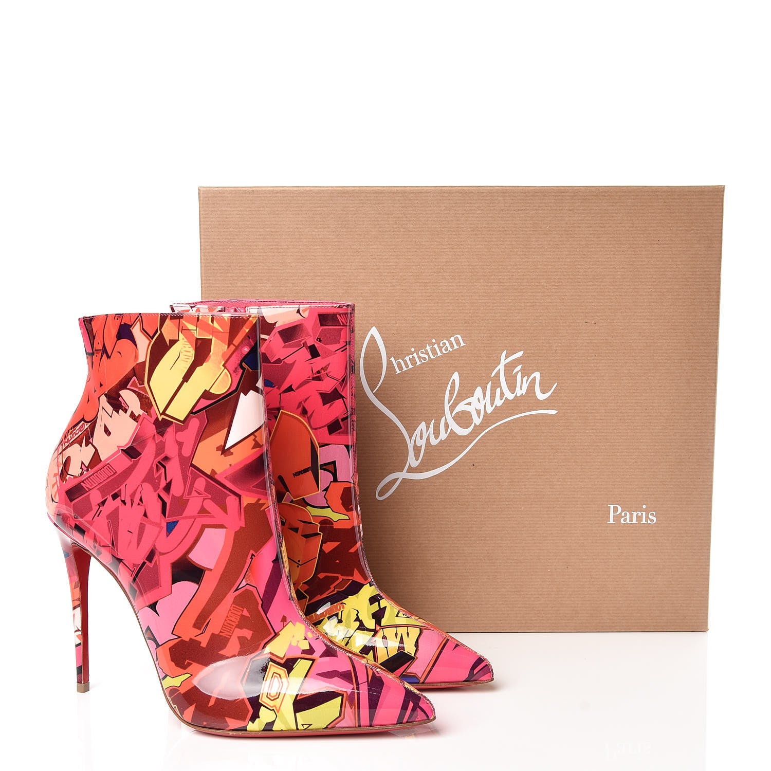 Christian Louboutin Patent Metrograf So Kate Booty 100 Ankle Boots 38 Multicolor 8 of 8