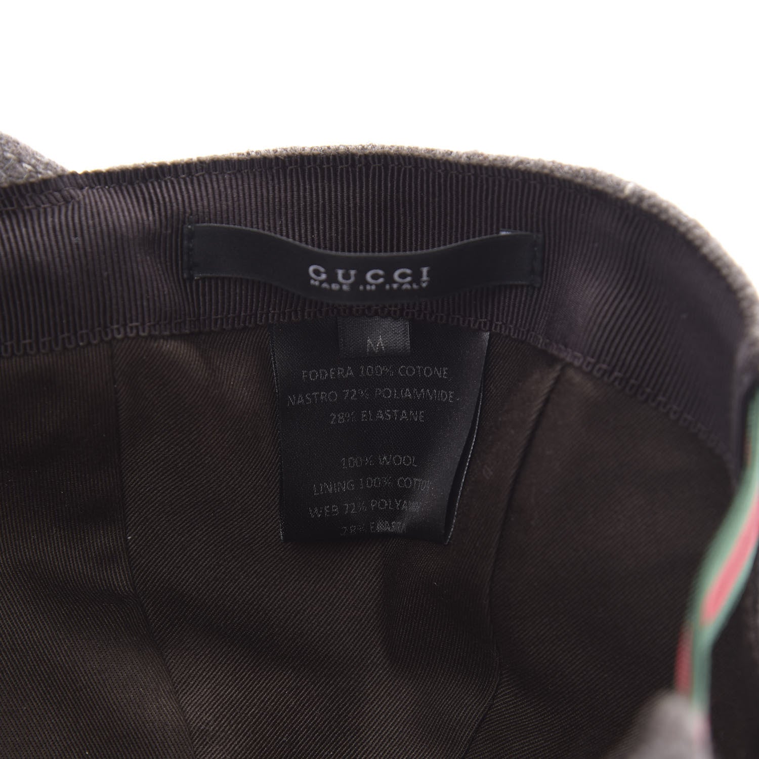 Gucci Wool Web Baseball Hat M Grey 7 of 7