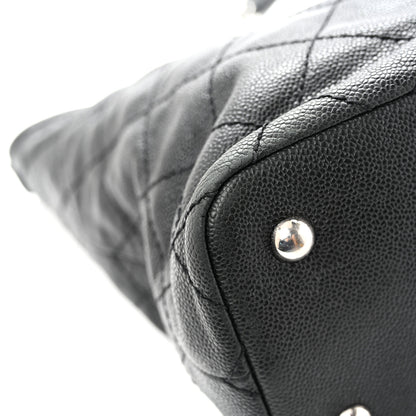 Chanel Grained Calfskin Quilted Small Daily Shopping Tote Black 10 of 15