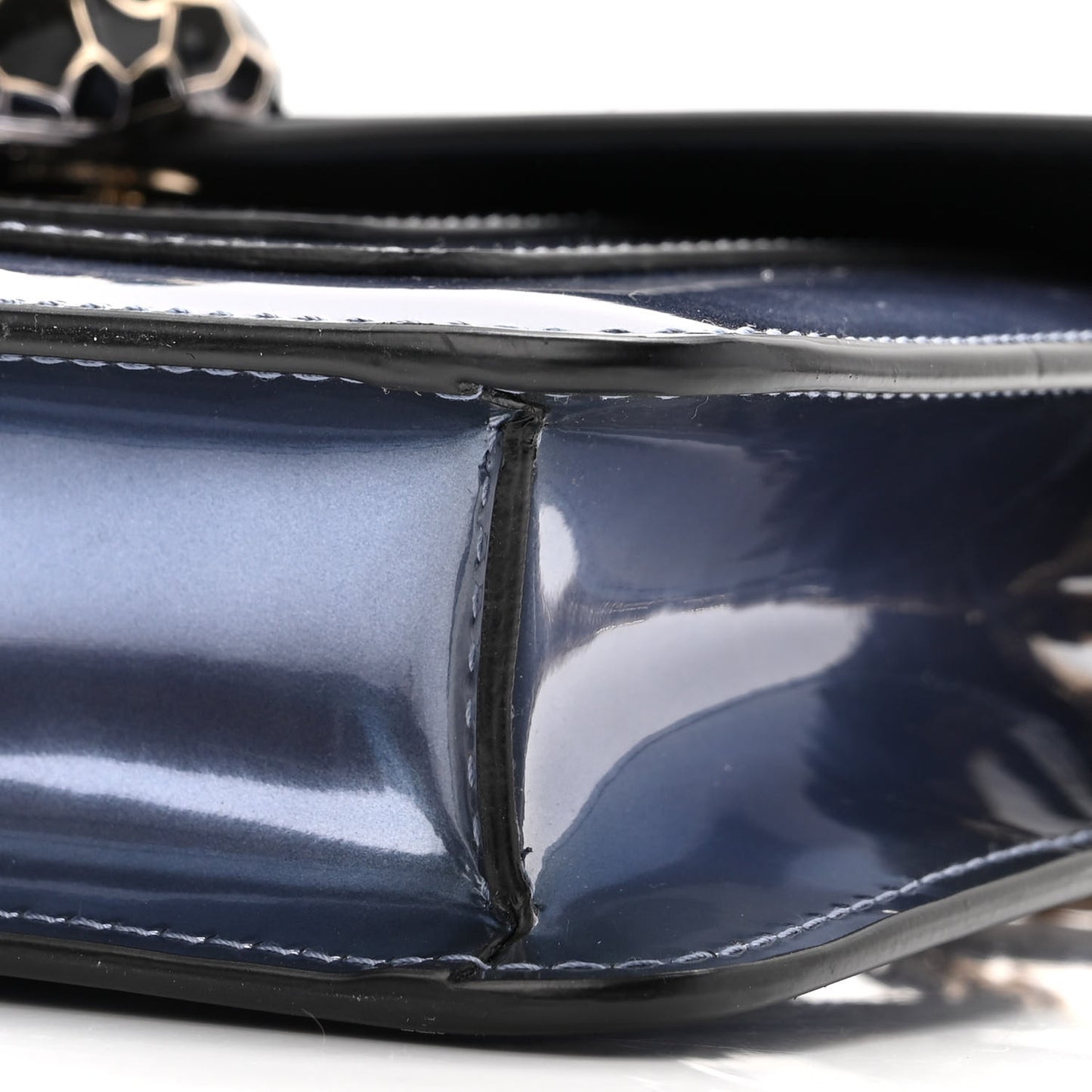 Metallic Calfskin Serpenti Forever Crossbody Bag Blue