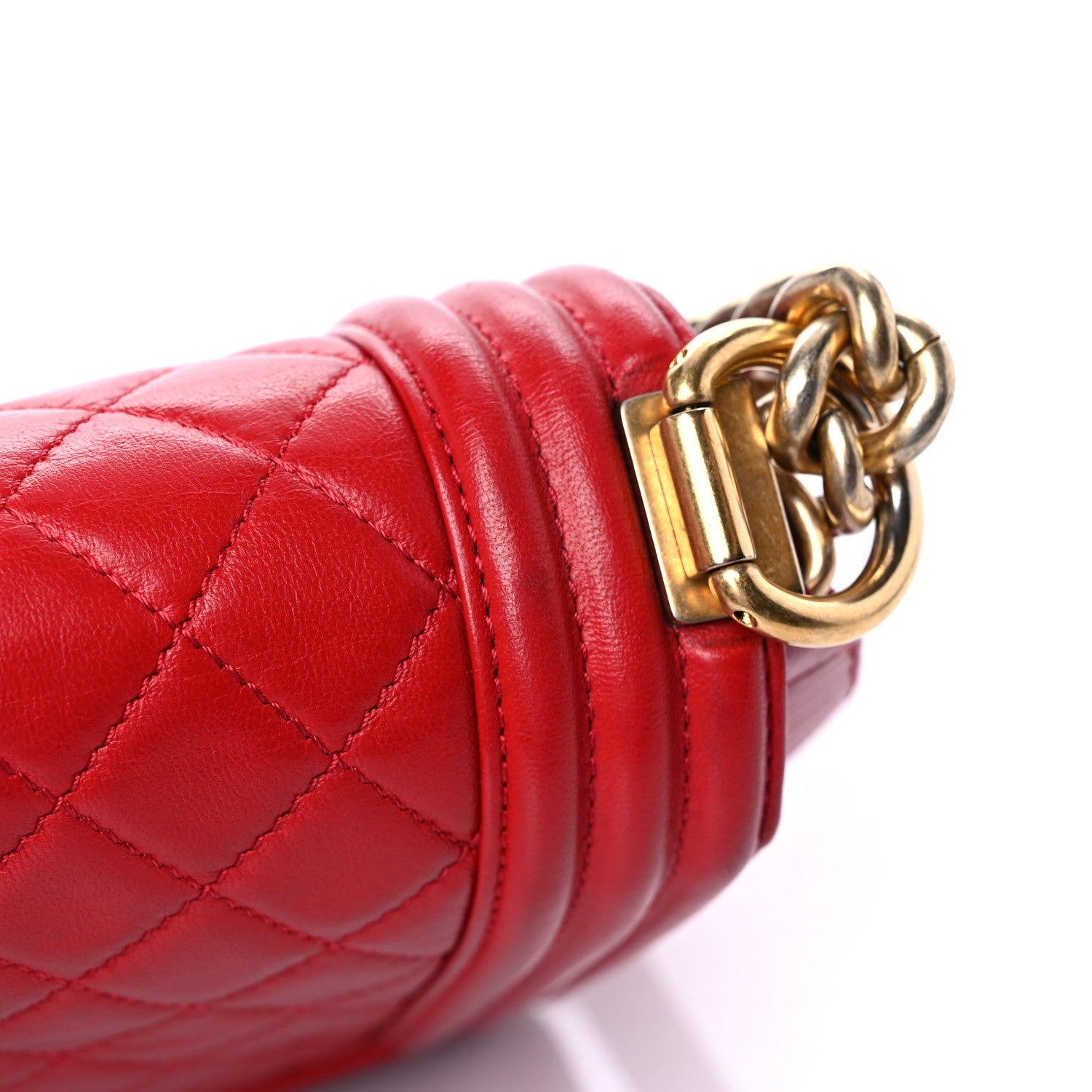 Chanel Lambskin Quilted Medium Boy Flap Red 19 of 20