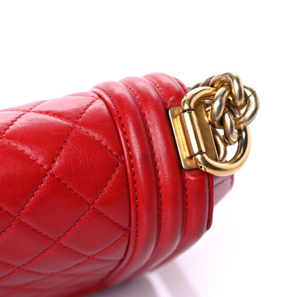 Chanel Lambskin Quilted Medium Boy Flap Red 19 of 20
