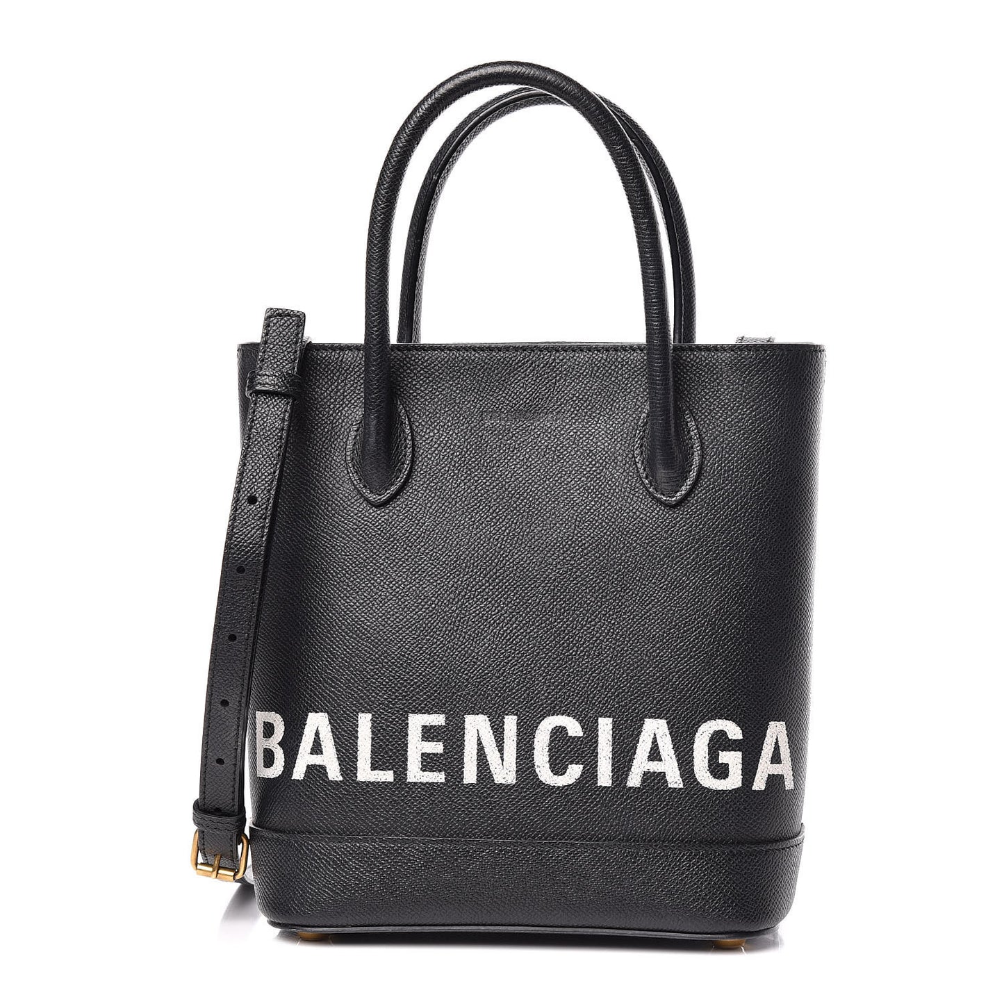 Grained Calfskin Ville Aj Tote XXS Black