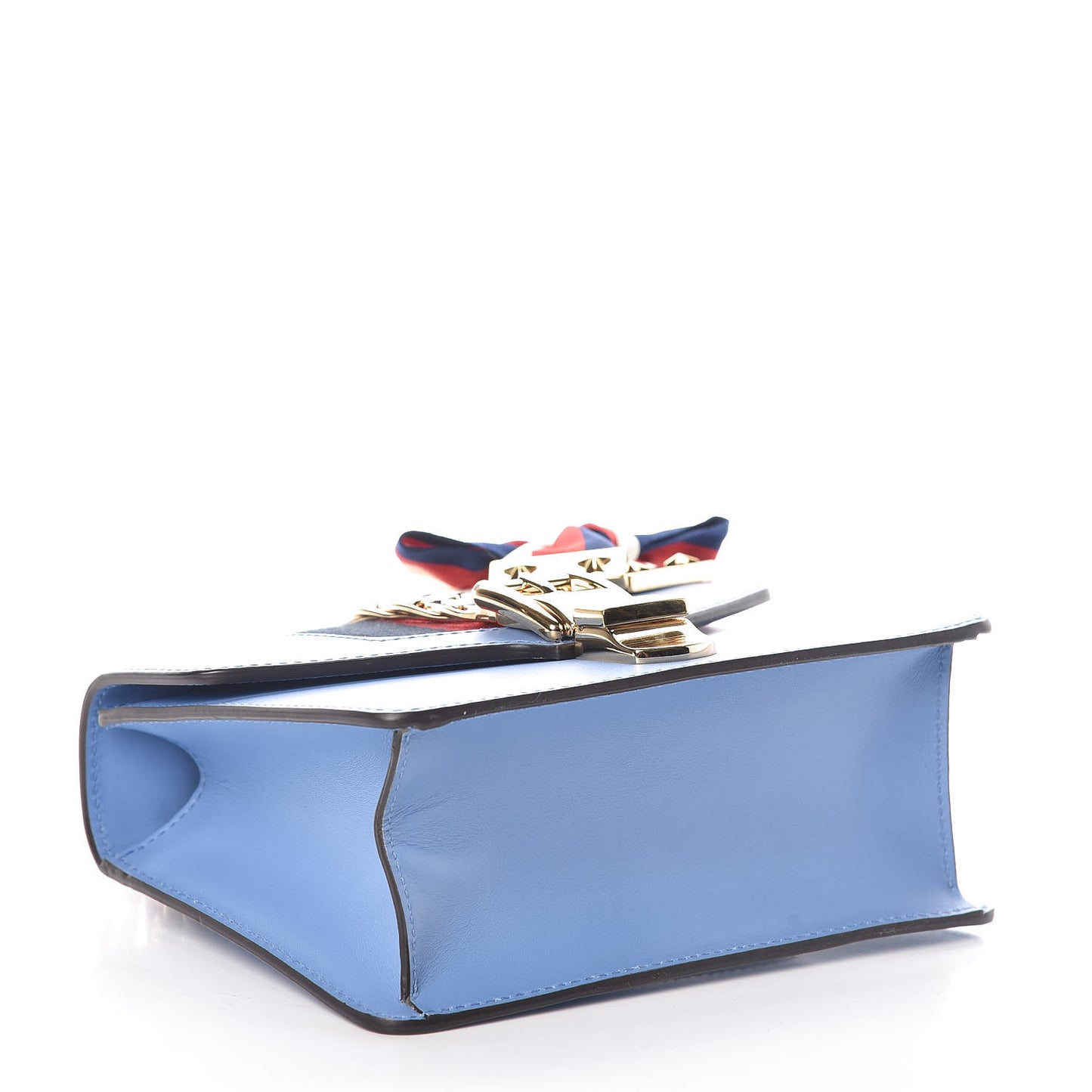 Calfskin Mini Sylvie Chain Shoulder Bag Clear Sky Blue