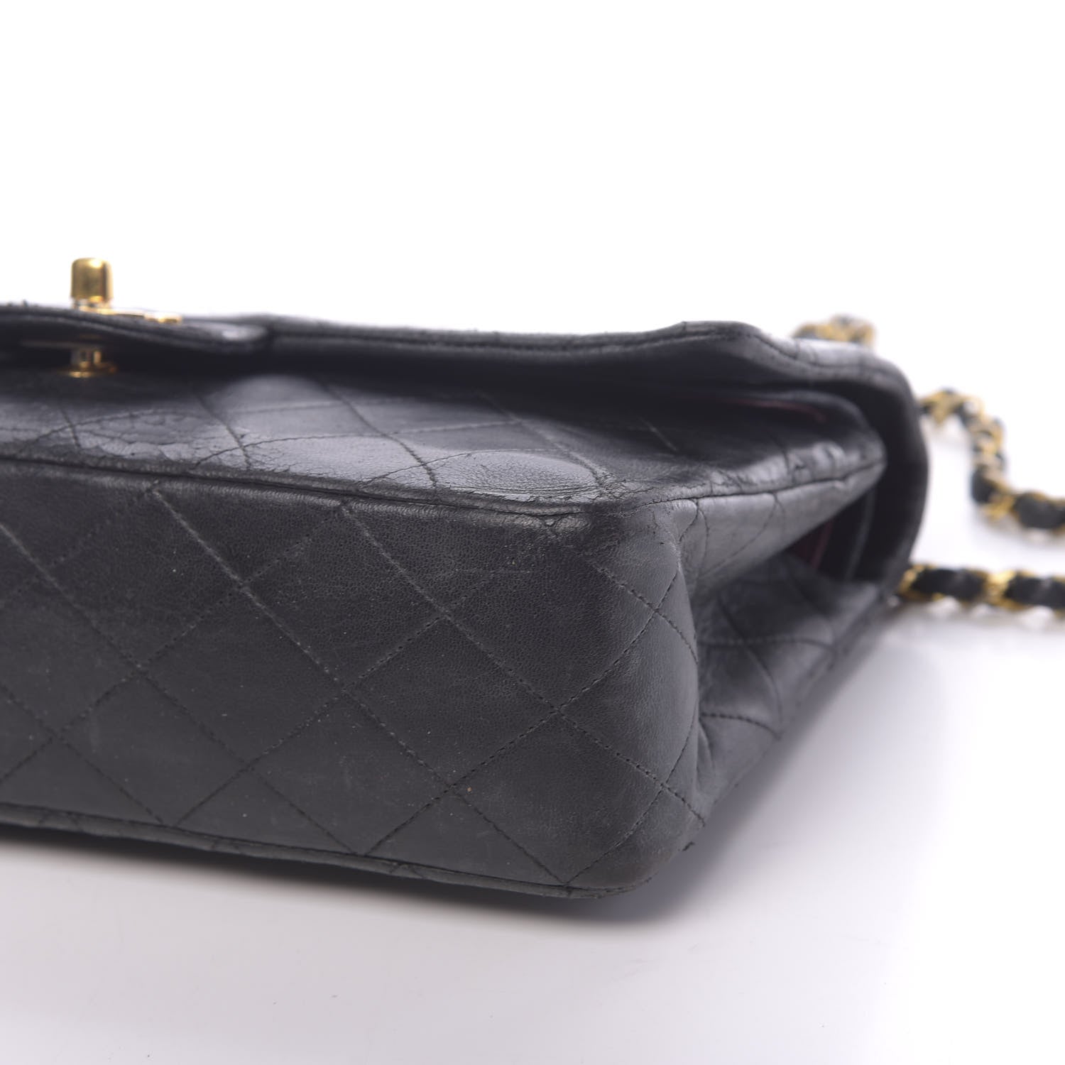 Chanel Lambskin Quilted Medium Double Flap Black 17 of 17
