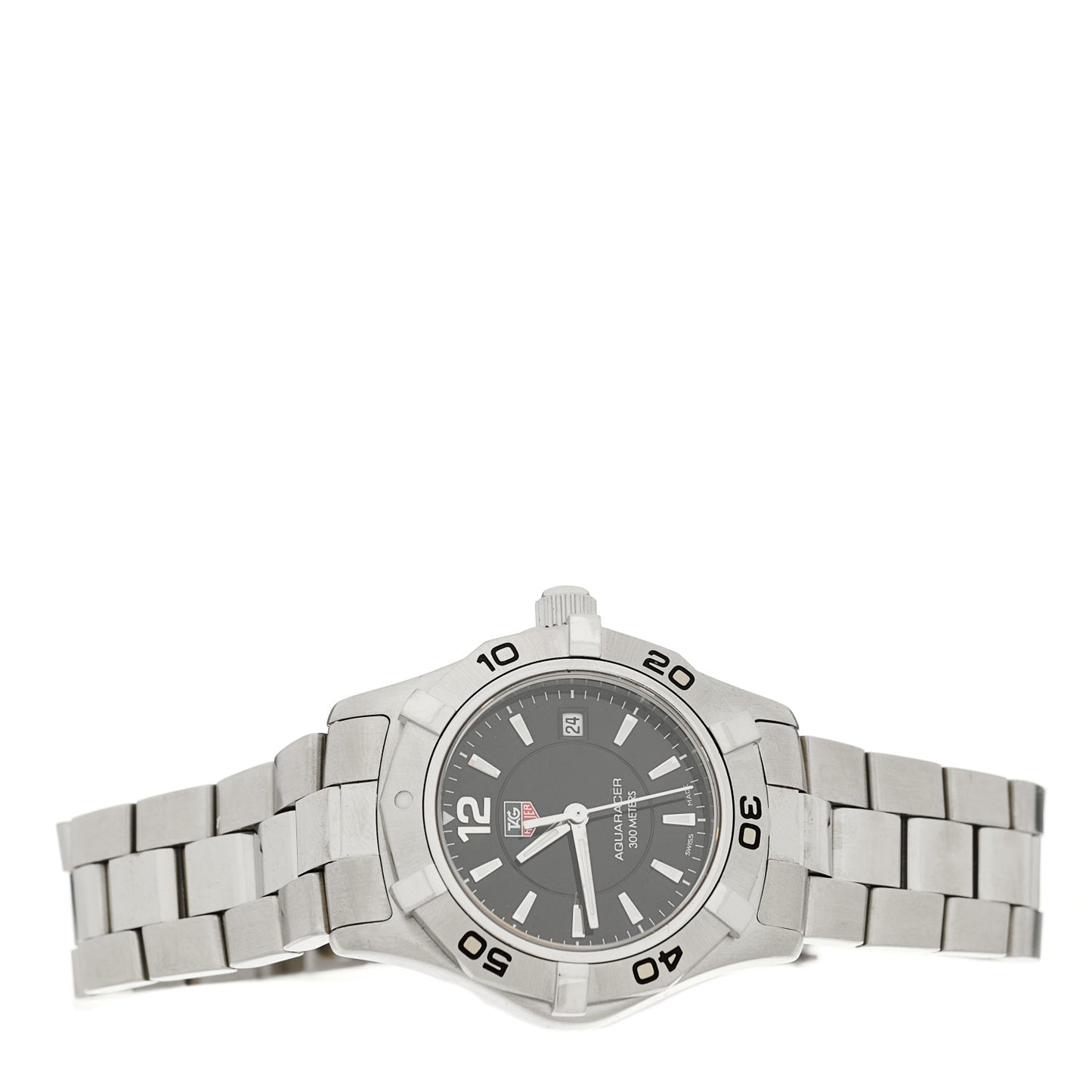 Stainless Steel 27mm Aquaracer Lady Quartz Watch Black WAF1410