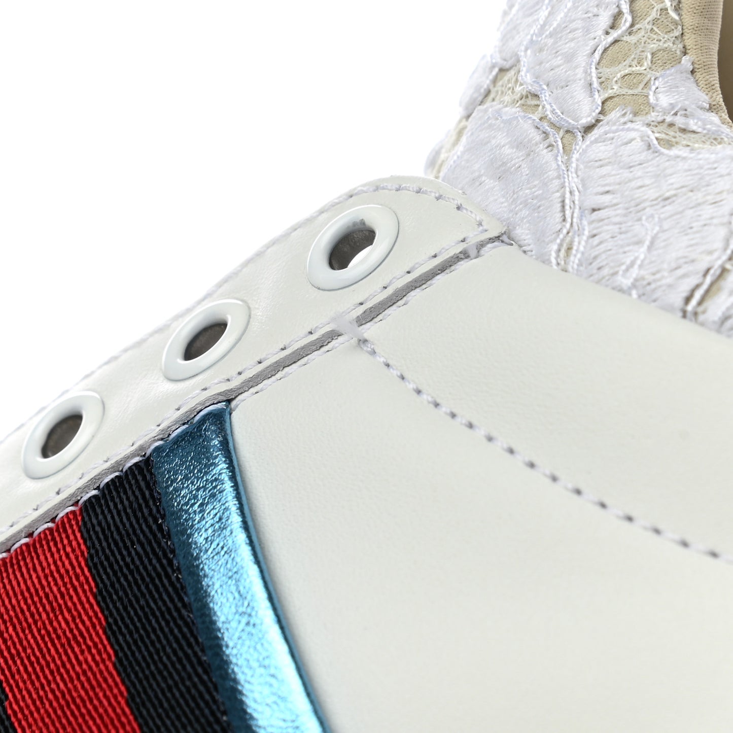 Calfskin Lace Ayers Sylvie Web New Womens Ace High Top Sneakers 35 White