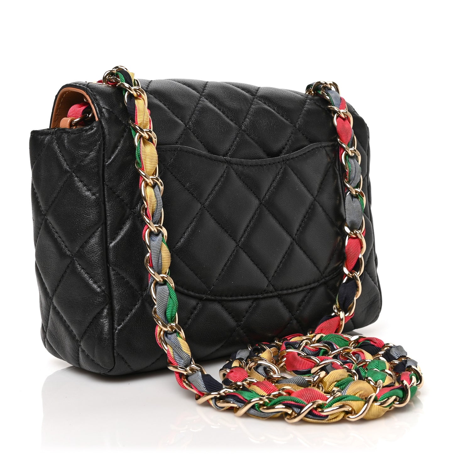 Lambskin Mixed Fibers Quilted Cocovado Flap Black