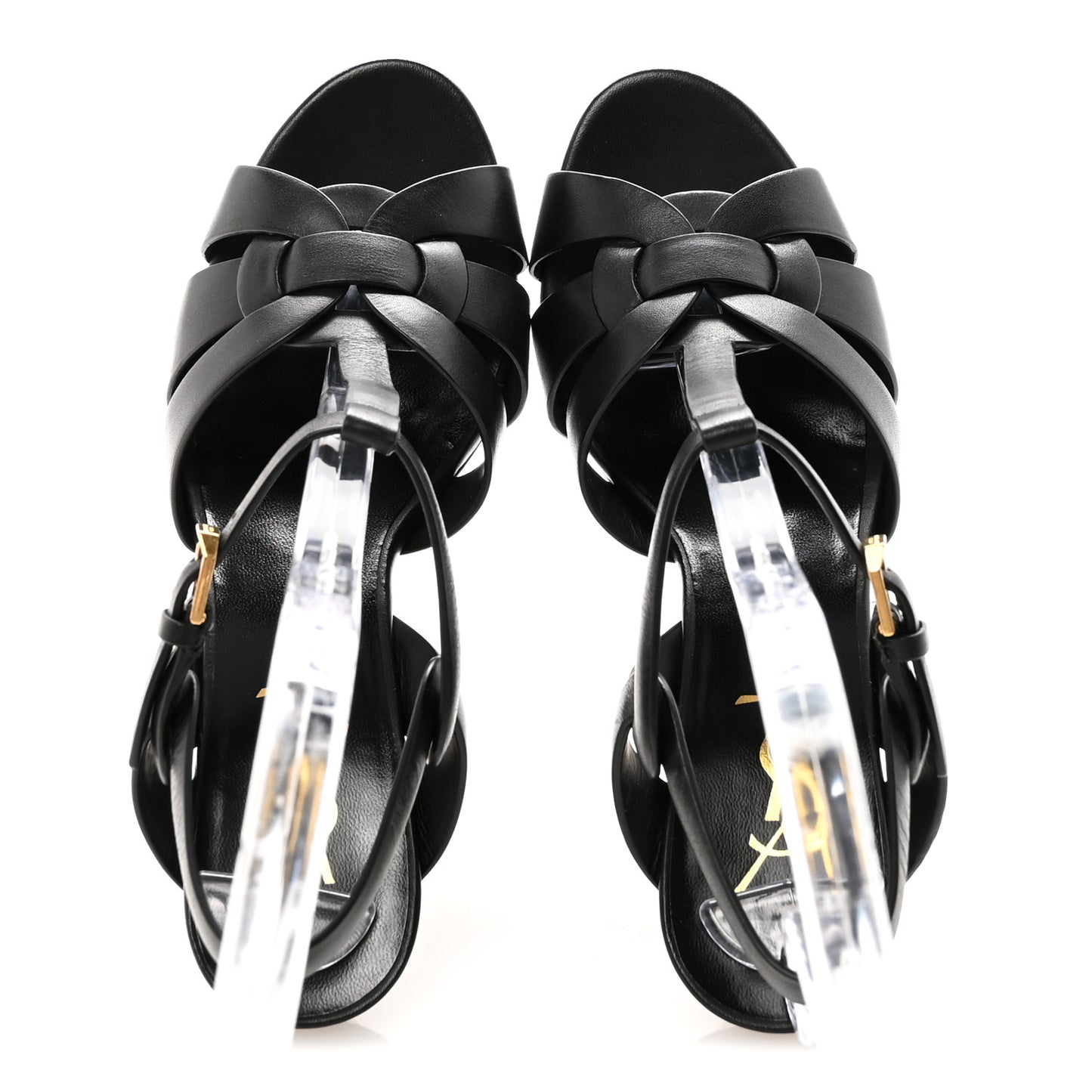 Calfskin Tribute 105 Platform Sandals 37 Black