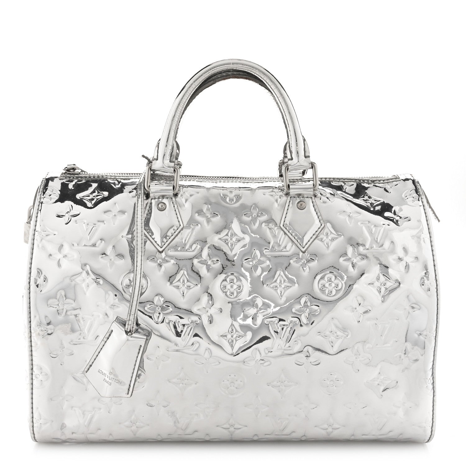 Louis Vuitton Monogram Miroir Speedy 30 Silver 1 of 11