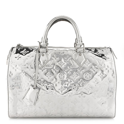 Louis Vuitton Monogram Miroir Speedy 30 Silver 1 of 11