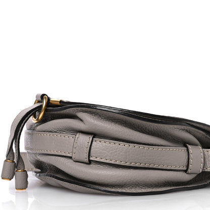 Chloe Grained Calfskin Small Marcie Saddle Bag Cashmere Grey 11 of 12