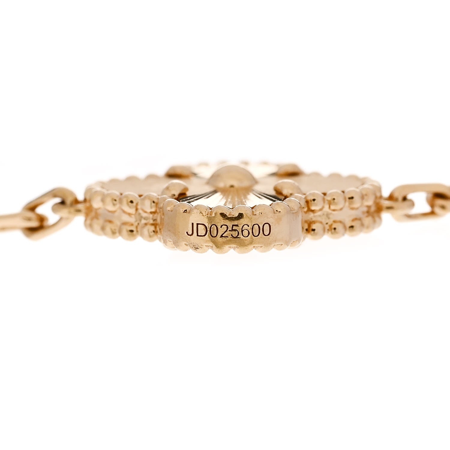 Van Cleef & Arpels 18K Yellow Gold 5 Motifs Guilloche Vintage Alhambra Bracelet 4 of 5