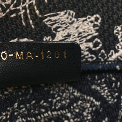 Christian Dior Canvas Embroidered Medium Dioriviera Toile De Jouy Reverse Book Tote Blue 7 of 14