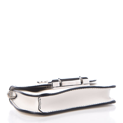 Prada City Calfskin Micro Sidonie Belt Bag 85 34 White Black 4 of 6