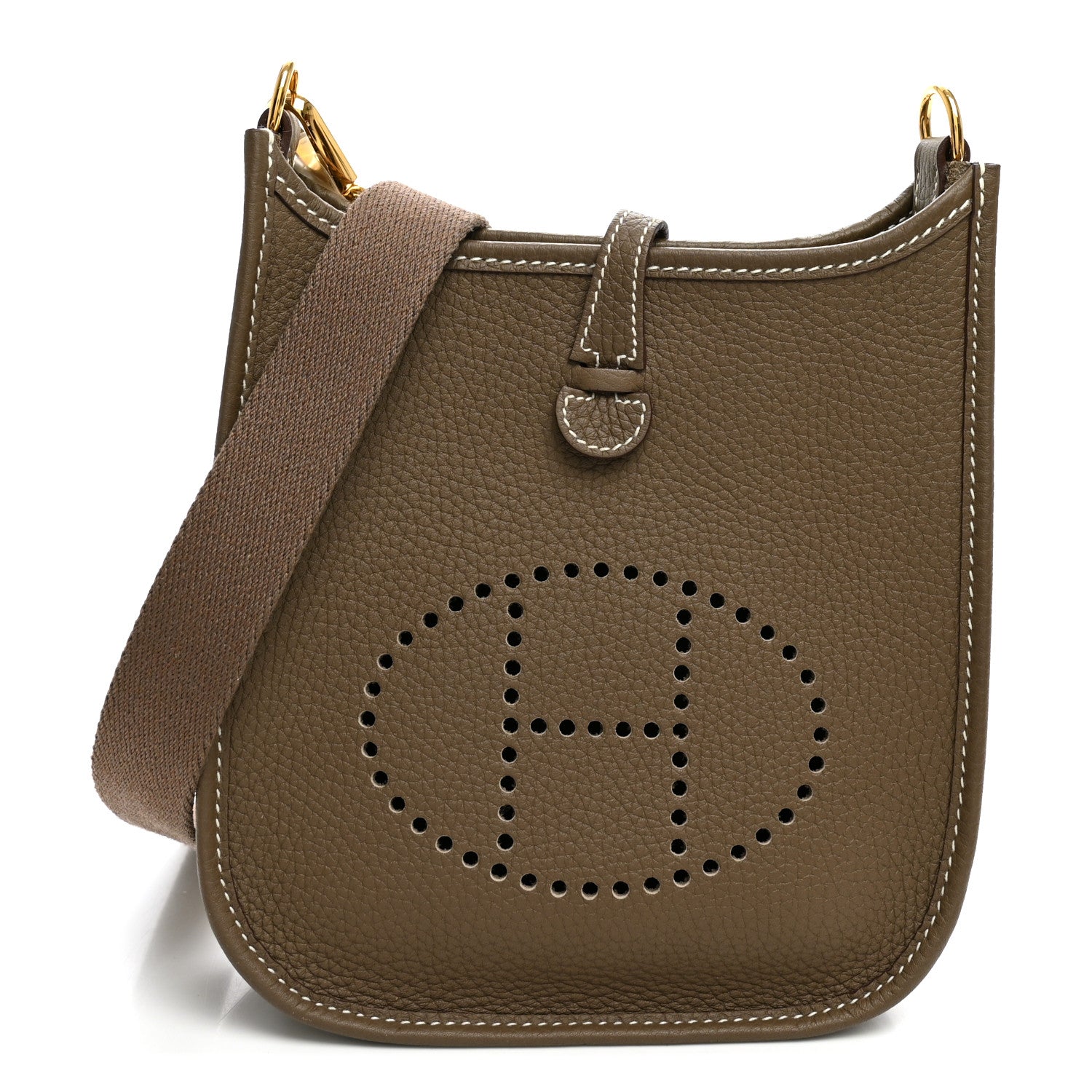 Hermes Taurillon Clemence Evelyne TPM Etoupe 1 of 10
