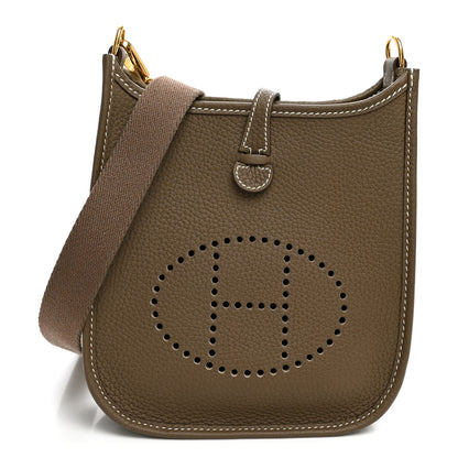 Hermes Taurillon Clemence Evelyne TPM Etoupe 1 of 10
