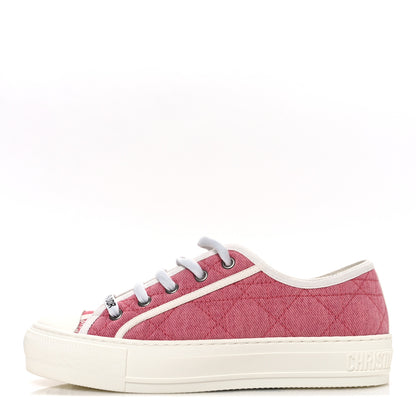 Christian Dior Canvas Cannage Walk 'N' Dior Low Top Sneakers 36.5 Taffy Pink 1 of 11