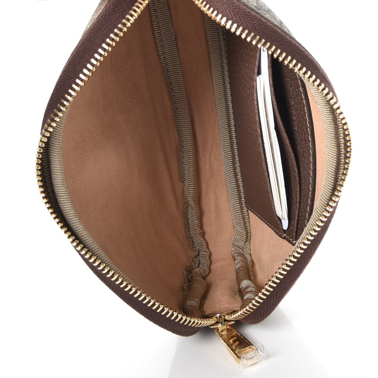 Gucci GG Supreme Monogram Ophidia Phone Case Wristlet Brown 5 of 8