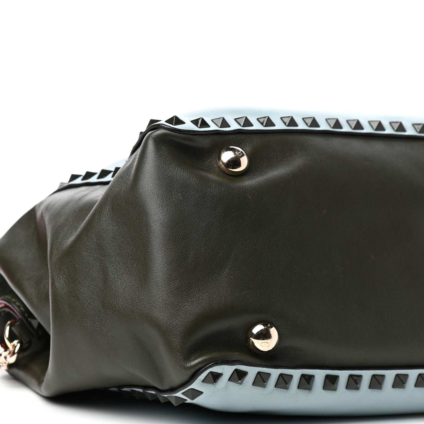 Vitello Colorblock Medium Rockstud Tote Multicolor