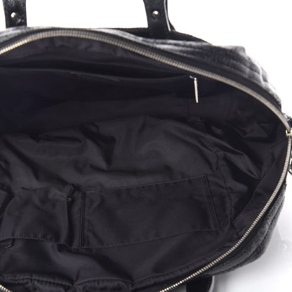 Chanel Coated Canvas Paris Biarritz Satchel Black 5 of 9