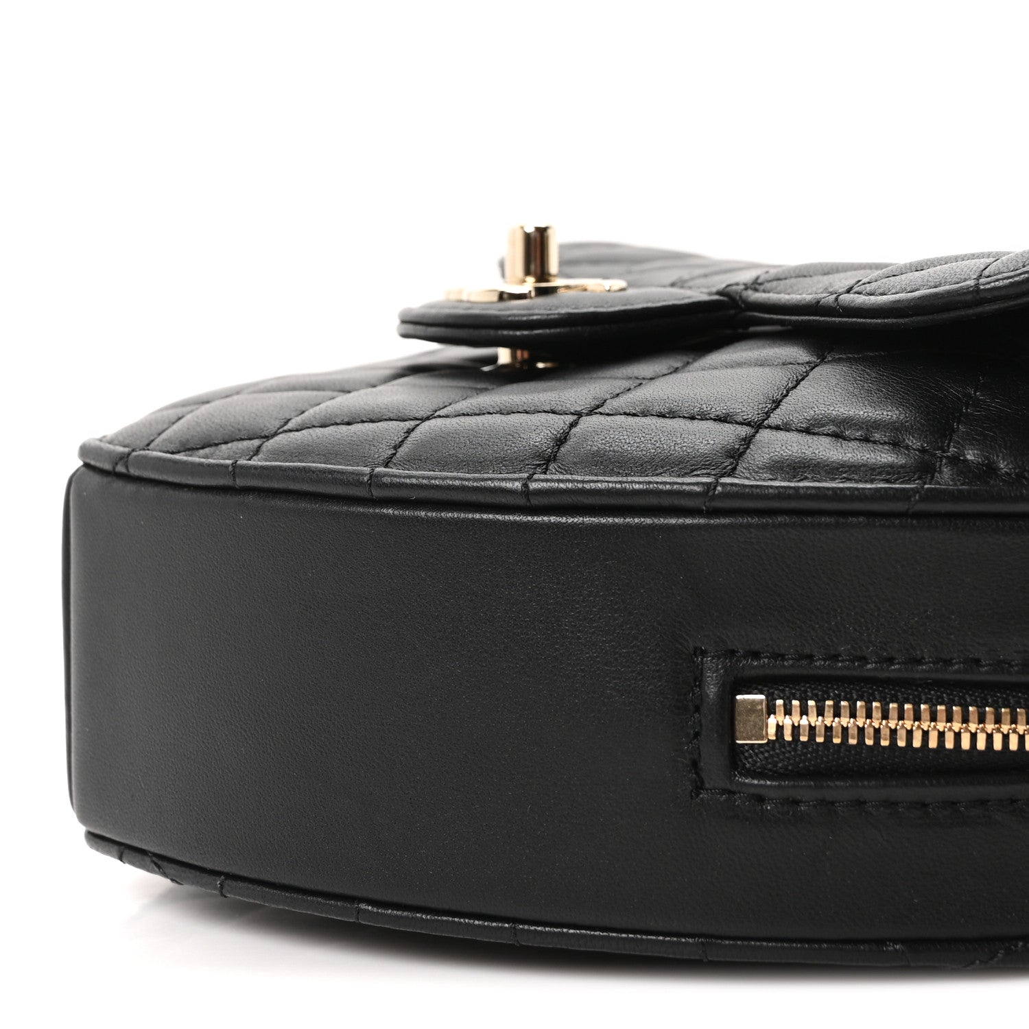 Chanel Lambskin Quilted Large CC In Love Heart Bag Black 9 of 9