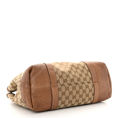 Gucci Monogram Old Libeccio Miss GG Tote Beige Ebony Light Brown 4 of 14