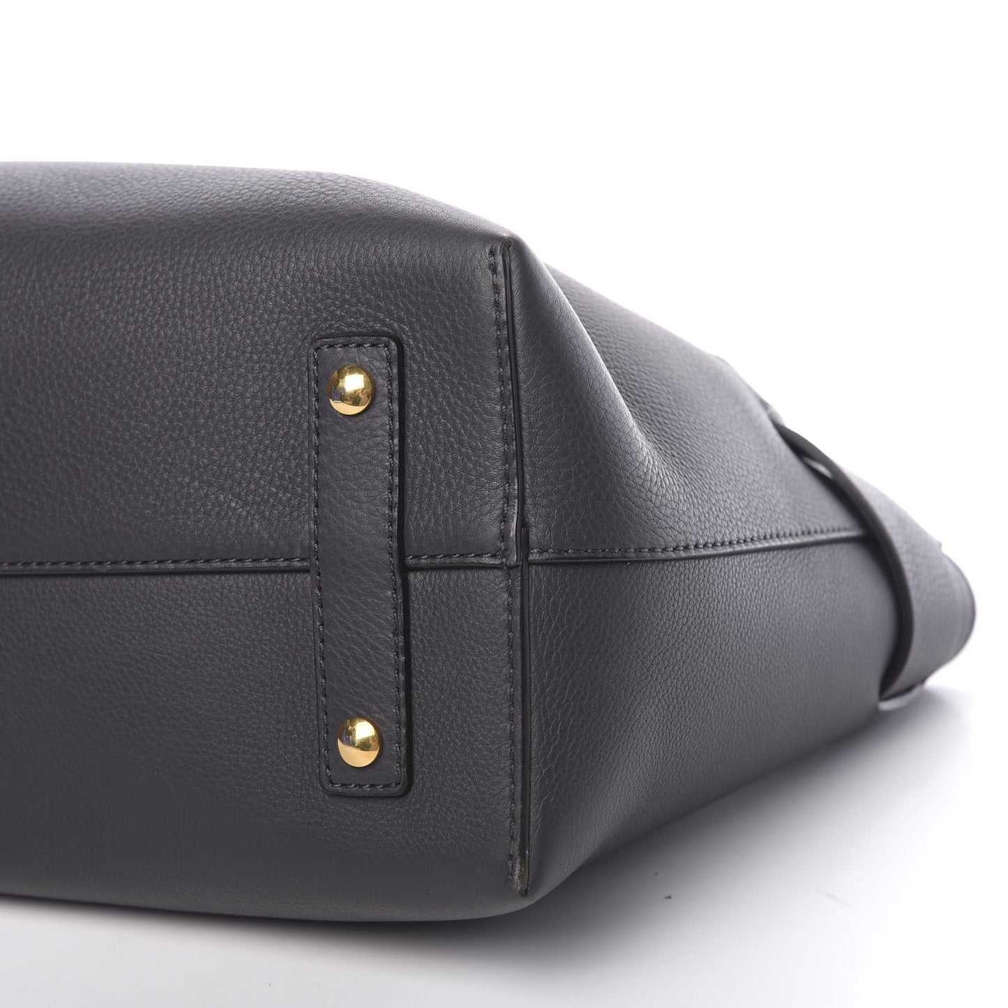 Soft Grain Calfskin Small Belt Bag Charcoal Grey