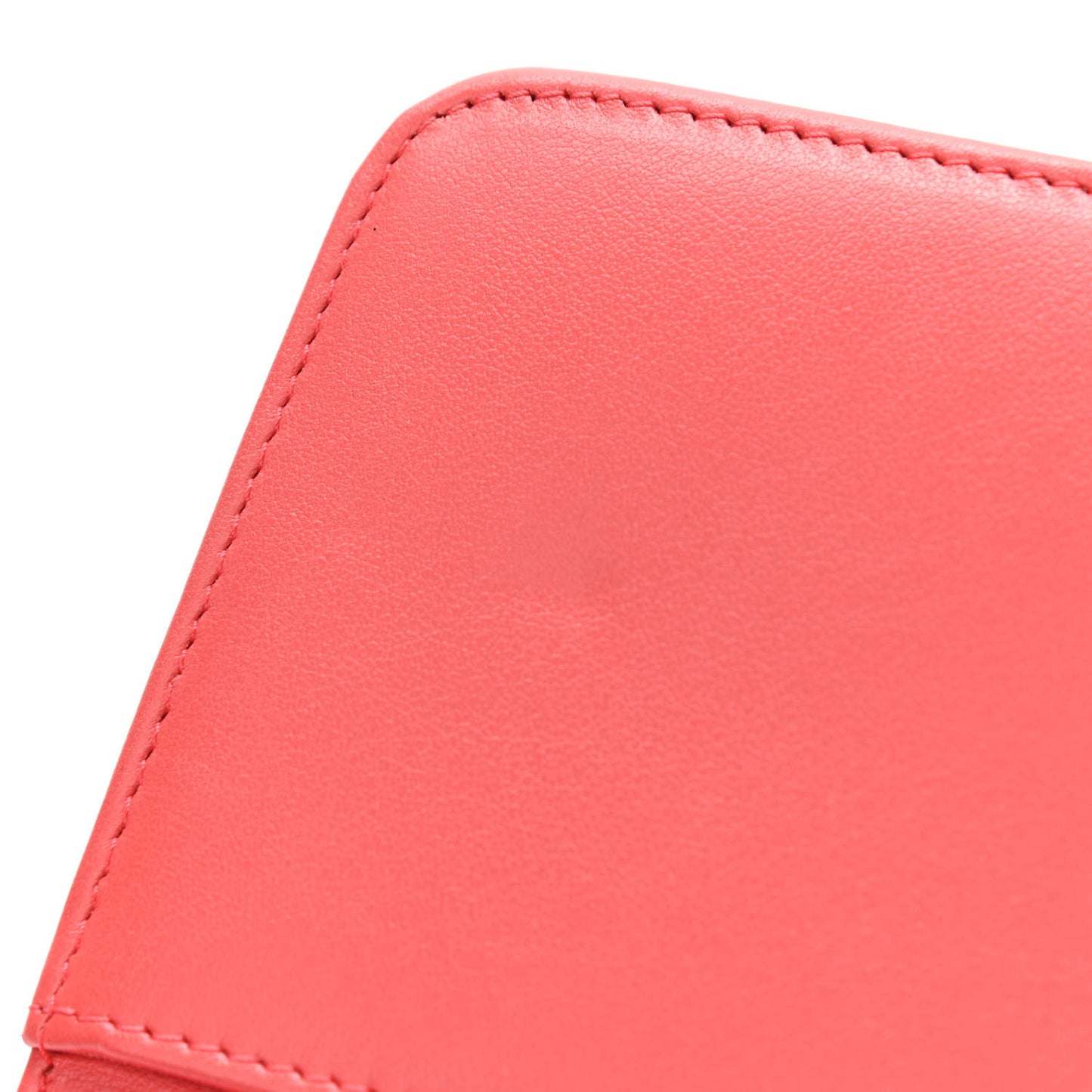 Patent Goatskin Quilted Gabrielle Wallet On Chain WOC Orange