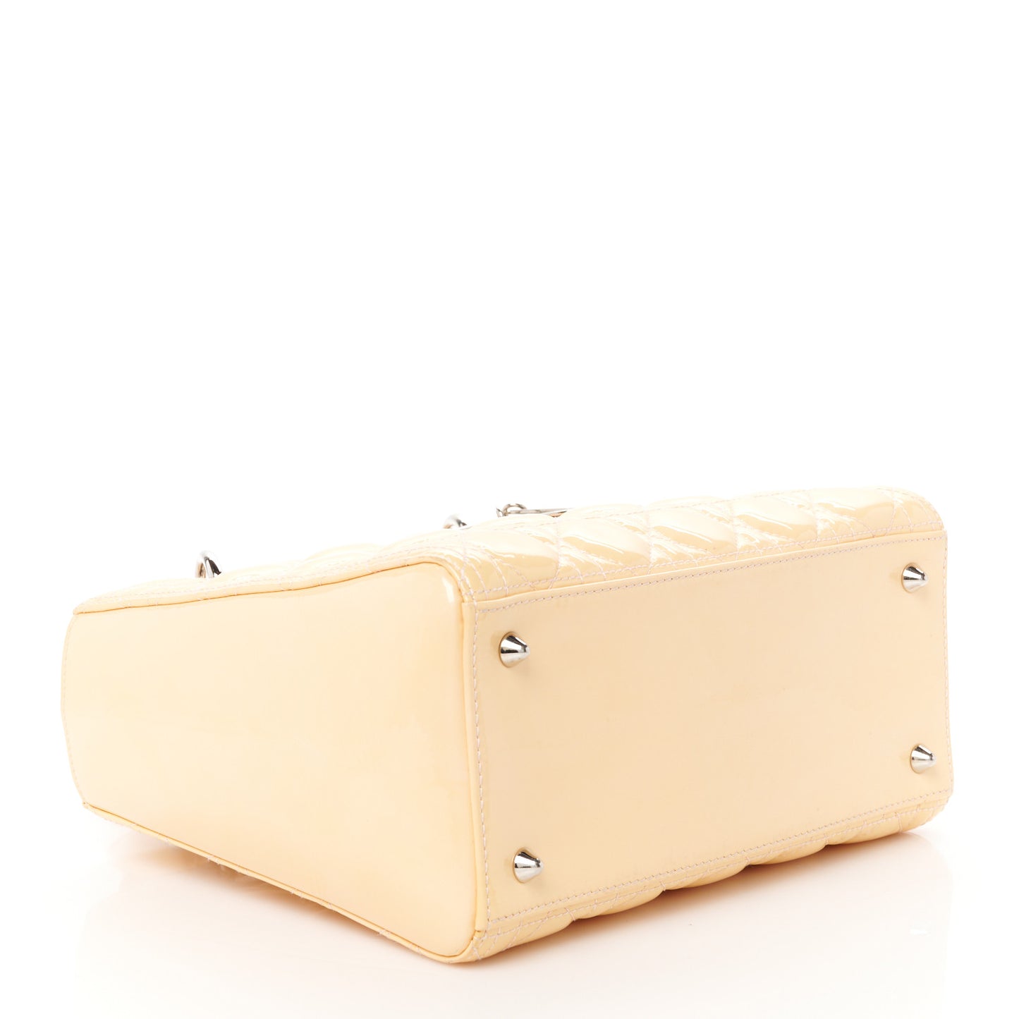 Patent Cannage Medium Lady Dior Yellow