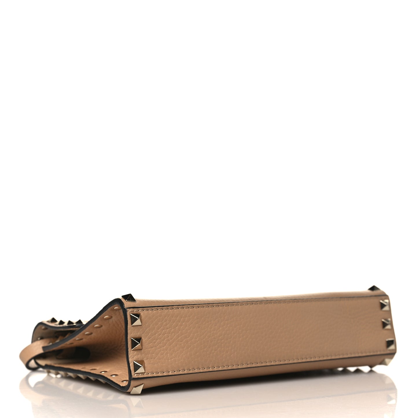 Pebbled Calfskin Medium Rockstud Flip Lock Crossbody Bag Skin Sorbet