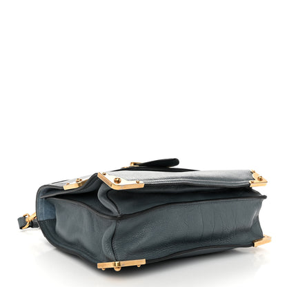 Prada Glace Calf Medium Soft Cahier Bag Marine Astrale 4 of 10