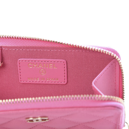 Chanel Caviar Quilted Key Holder Case Pink 6 of 7