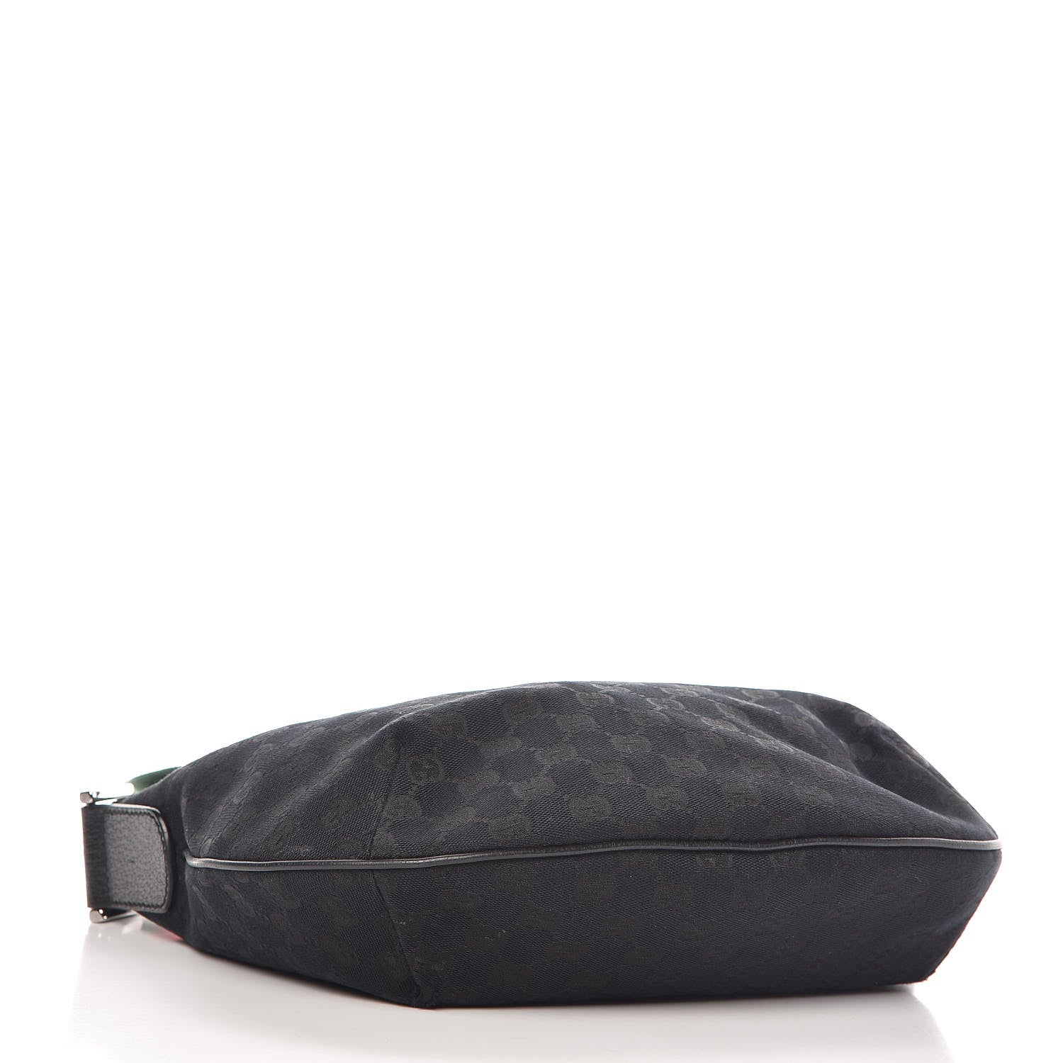 Gucci Monogram Web Medium Half Moon Hobo Black 4 of 12