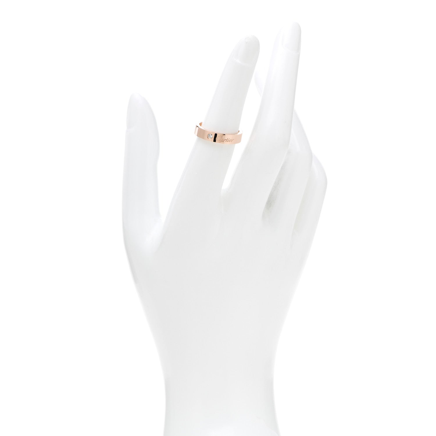 Cartier 18K Pink Gold Diamond 4mm C De Cartier Wedding Band Ring 52 6 2 of 6