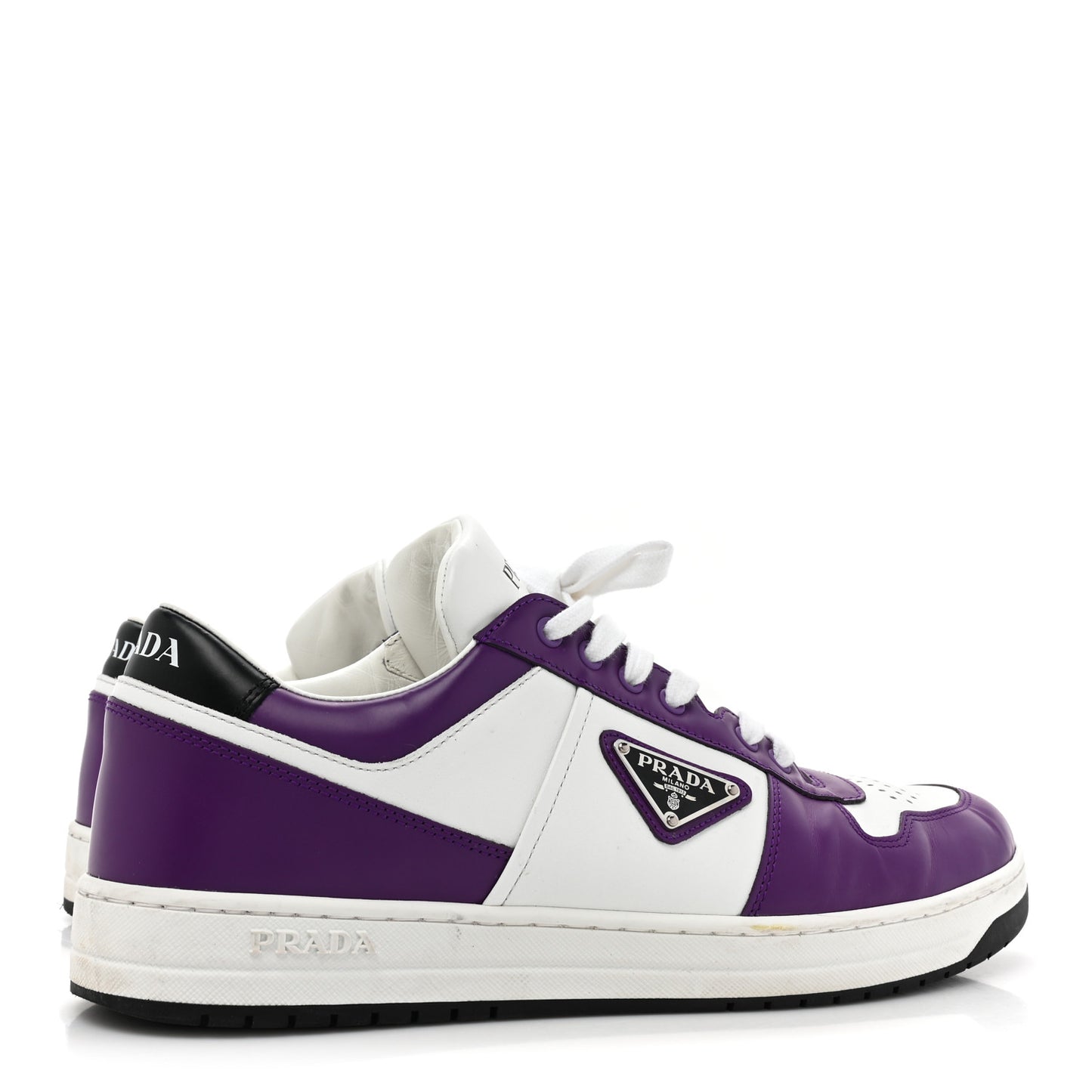 Vitello Rois Metal Triangle Logo Mens Downtown Low Top Sneakers 8 White Ciclamino