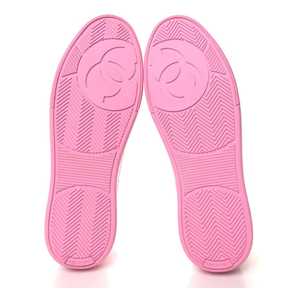 Chanel Cotton Sneakers 41 Pink White 5 of 8