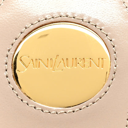 Saint Laurent Satin Feather Gippy 110 Mule Sandals 37.5 Partridge Pink 8 of 10