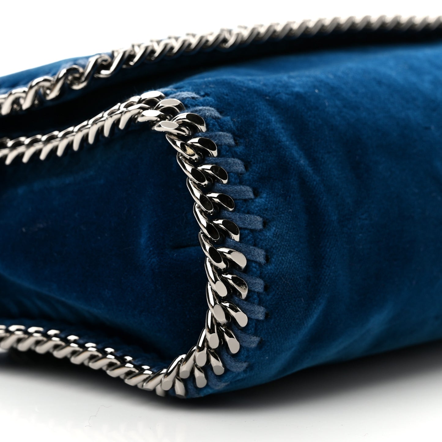 Velvet Falabella Crossbody Bag Blue