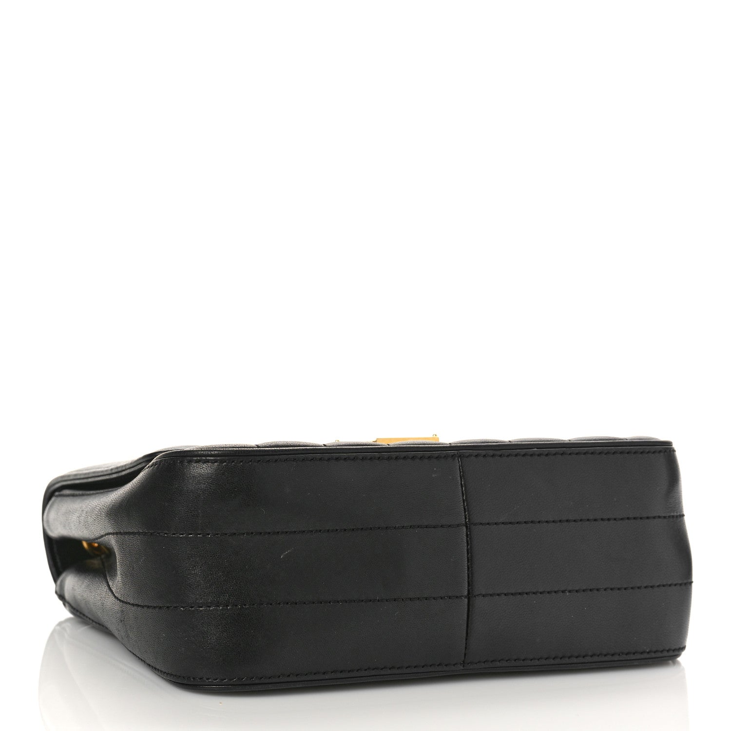 Saint Laurent Lambskin Matelasse Monogram Medium Vicky Chain Bag Black 4 of 10