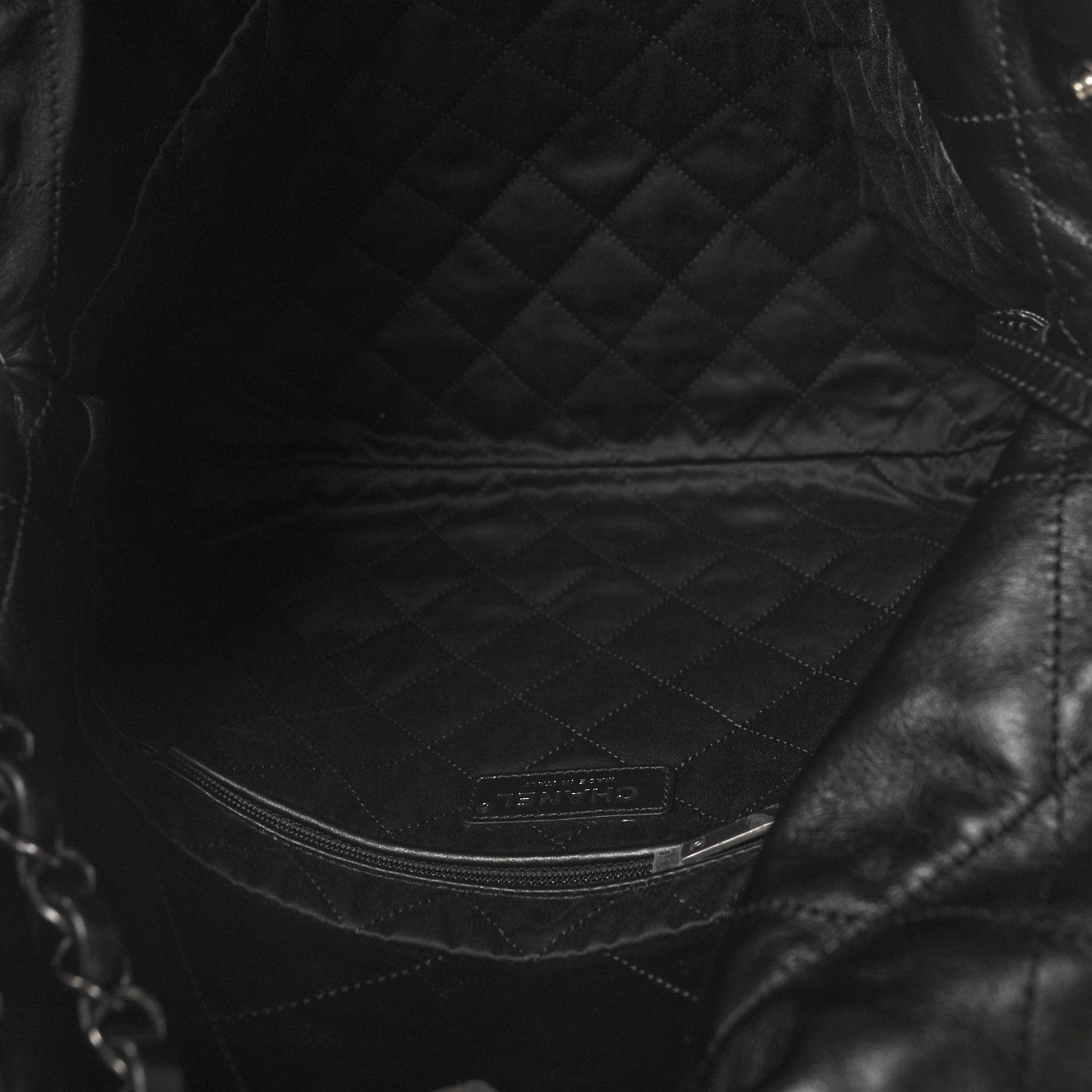 Chanel Shiny Calfskin Quilted Small Chanel 22 So Black 6 of 11