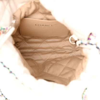Chanel Shiny Calfskin Quilted Rainbow Mini Chanel 22 White 5 of 10